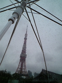 傘越しのタワー