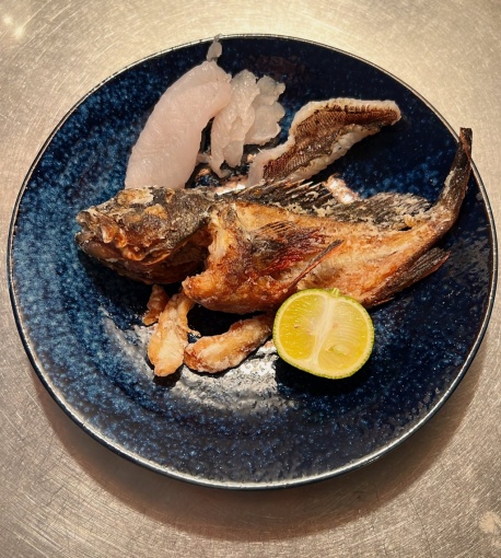 カサゴの素揚げ