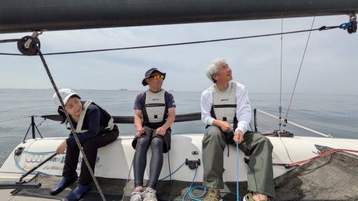 3人でセーリング